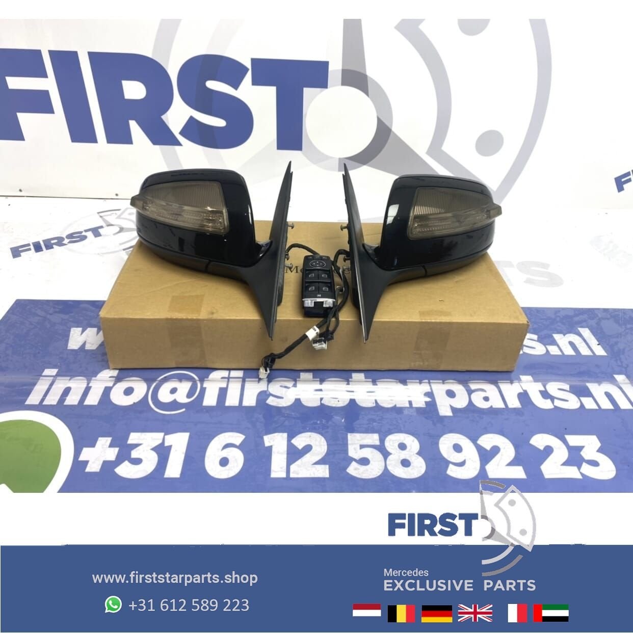 W204 C63 AMG Elektrisch inklapbare spiegels Set Mercedes C K, Gebruikt, -, Ophalen of Verzenden, -