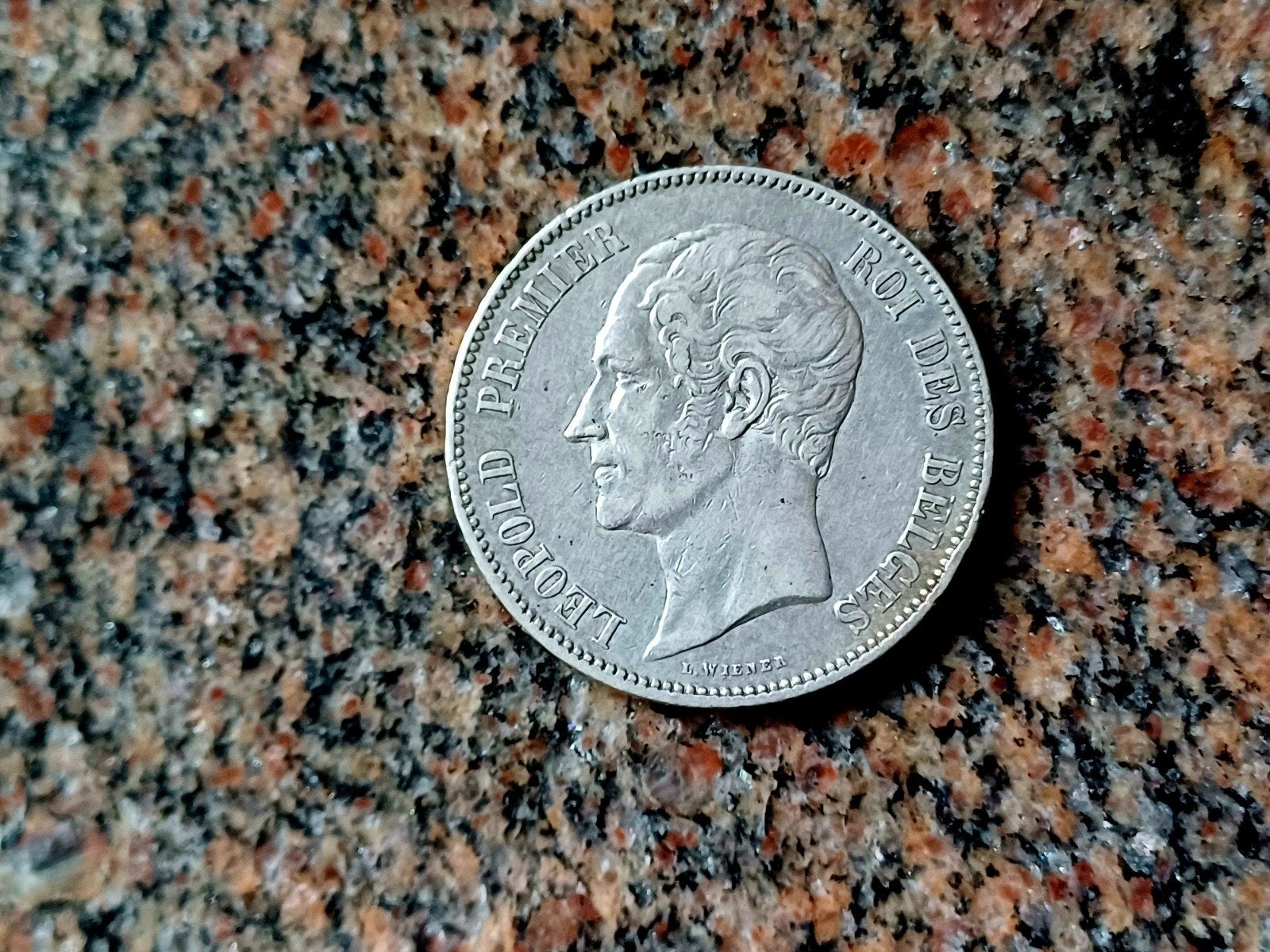 België 5 frank 1850 leopold 1, Postzegels en Munten, Zilver, Ophalen of Verzenden, Losse munt, Zilver