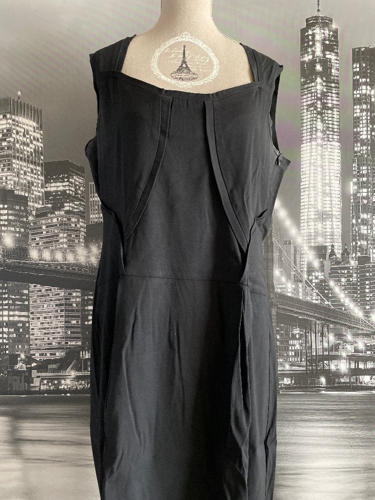Nuan design jurk maat 46 - zwart - asymmetrisch - designer, Verzenden, Zwart, Nuan design, Maat 46/48 (XL) of groter