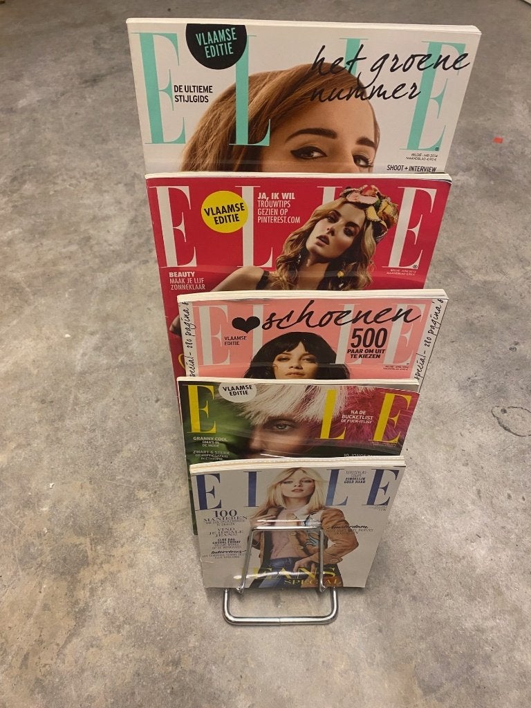 tijdschriftenrekje (voor 6 tijdschriften), Ophalen, Meerdere vakken, Gebruikt, Metaal