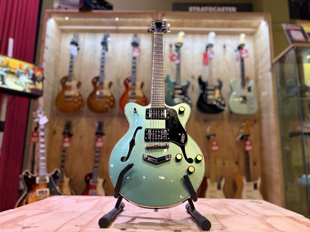Gretsch G2655 Tweedehands Streamliner Jr DC Steel Olive, Muziek en Instrumenten, Ophalen of Verzenden, Zo goed als nieuw, Semi-solid body