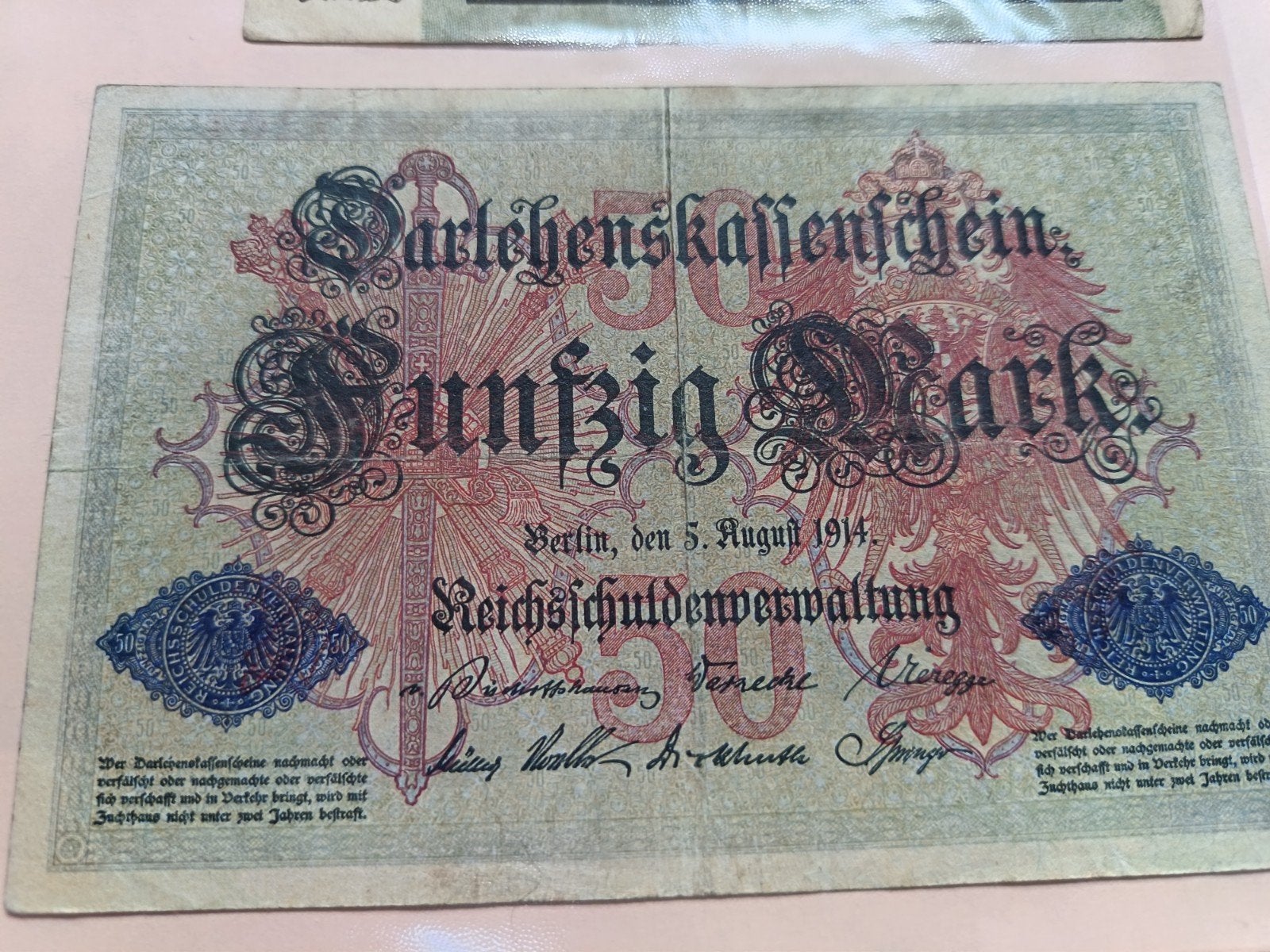 Ancien billet (6), Enlèvement ou Envoi