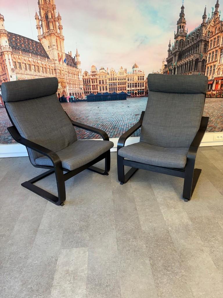 2 fauteuils Poang -Ikea, Ophalen, 75 tot 100 cm, Zo goed als nieuw, Modern