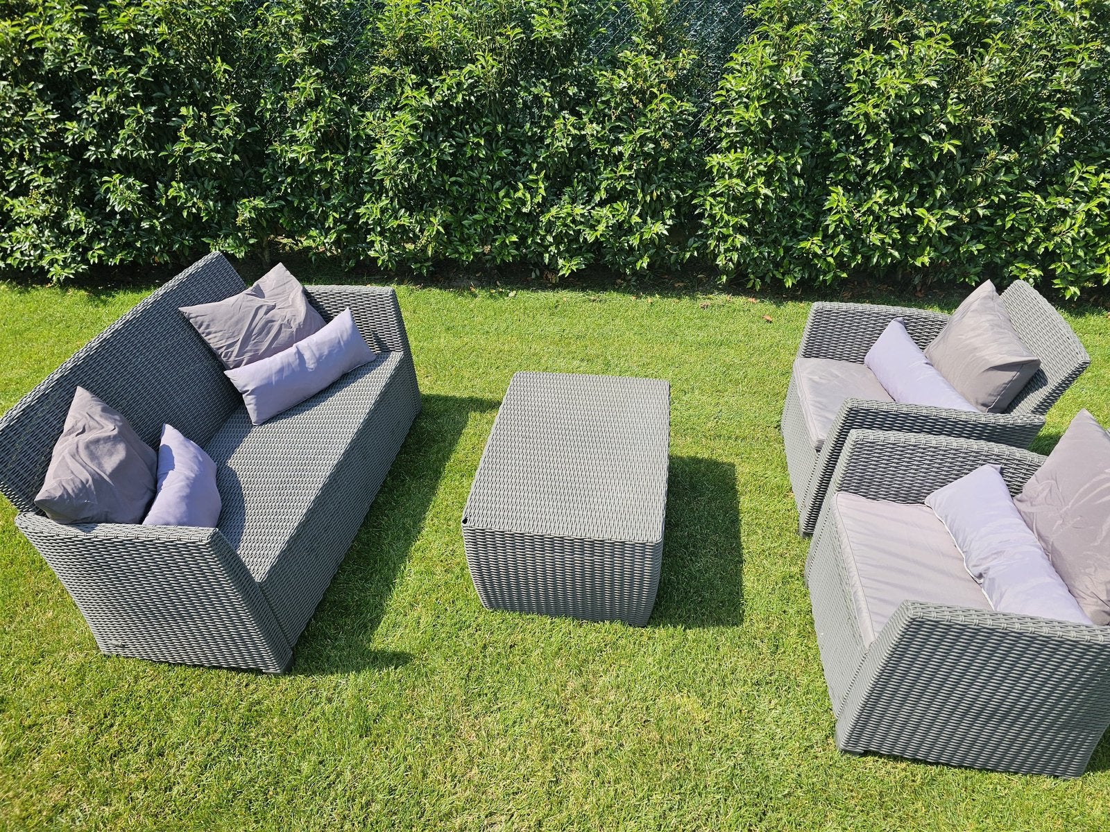 Set de jardin Allibert avec coussin et table de rangement, 5 places, Enlèvement, Utilisé, Sets de jardin