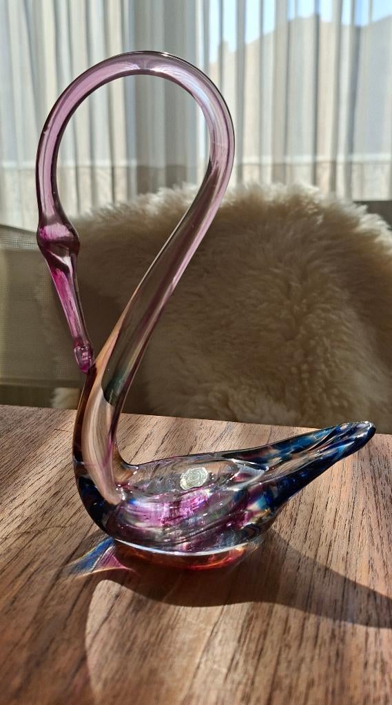 Cygne en cristal vintage « Val Saint Lambert », Enlèvement