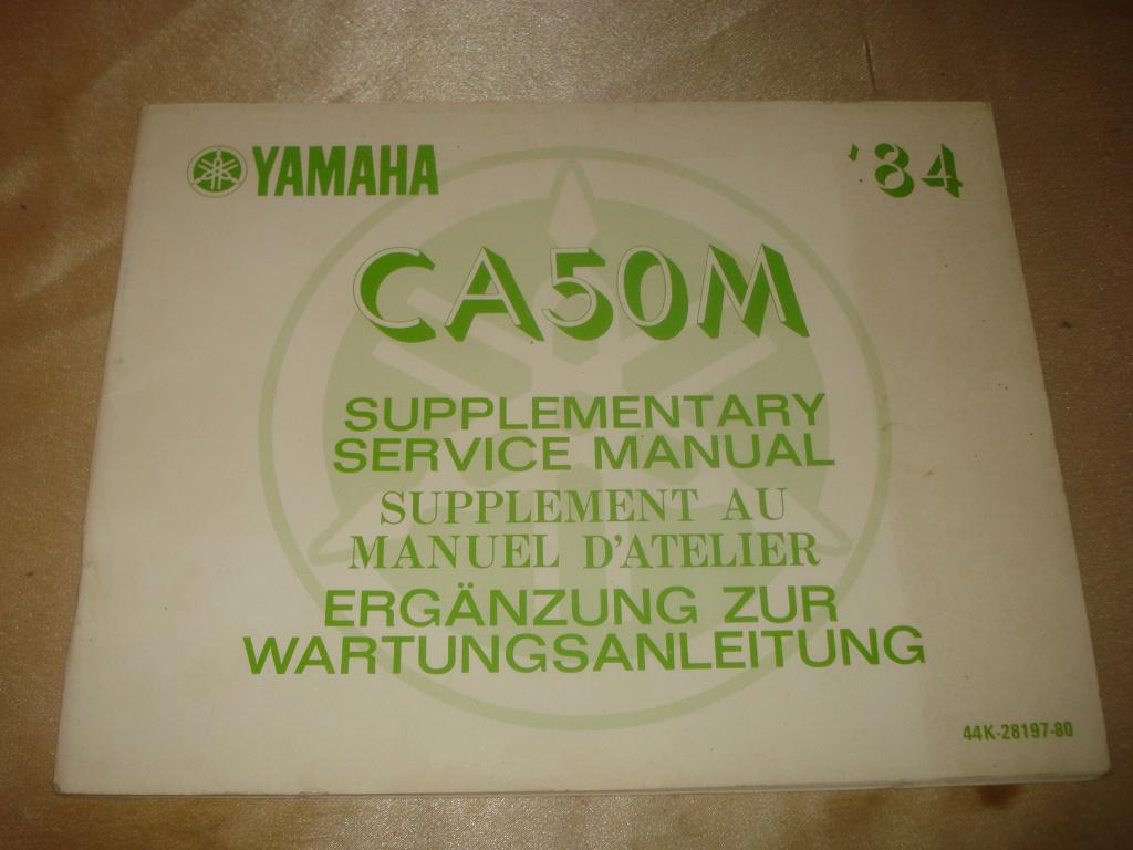 YAMAHA CA50M '84 Ancien Supplément au Manuel d'Atelier, Motos, Modes d'emploi & Notices d'utilisation, Yamaha, Enlèvement ou Envoi
