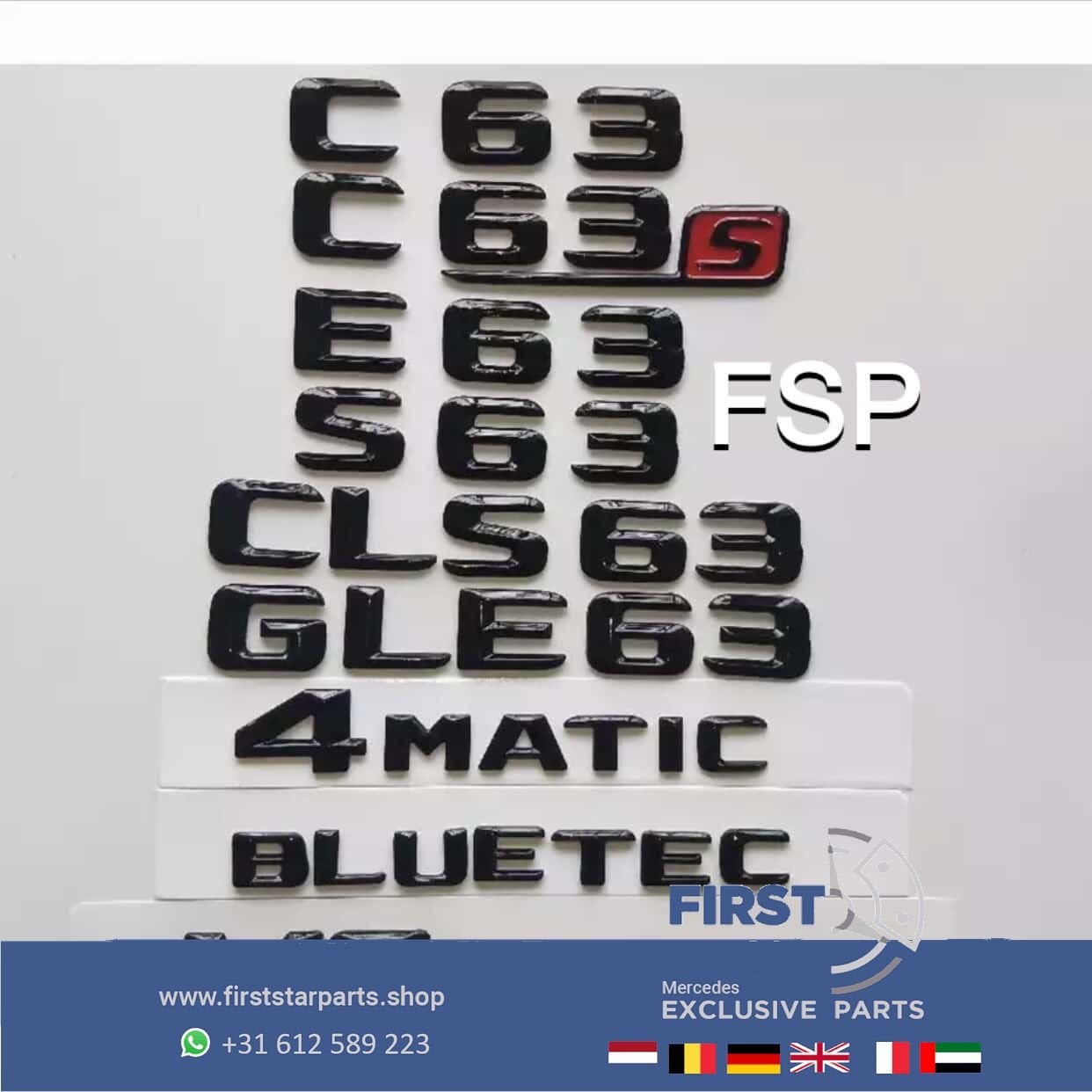 W207 W212 W238 W213 E63 LOGO EMBLEEM Mercedes E Klasse 63 AM, Gebruikt, -, Ophalen of Verzenden, Achter