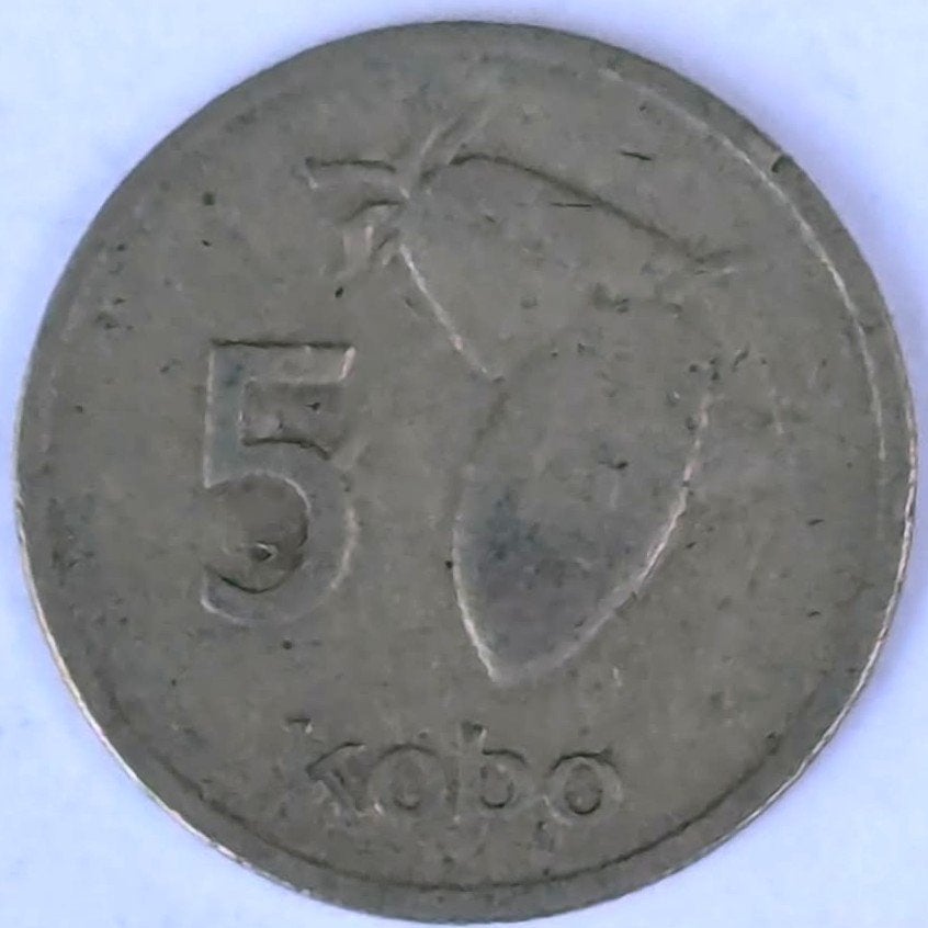 Nigeria - 5 kobo - 1974, Timbres & Monnaies, Enlèvement, Nigeria, Monnaie en vrac