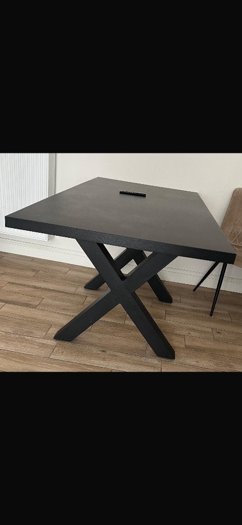 Table à manger en chêne noir, 150 à 200 cm, Cinq personnes ou plus, Comme neuf, Enlèvement