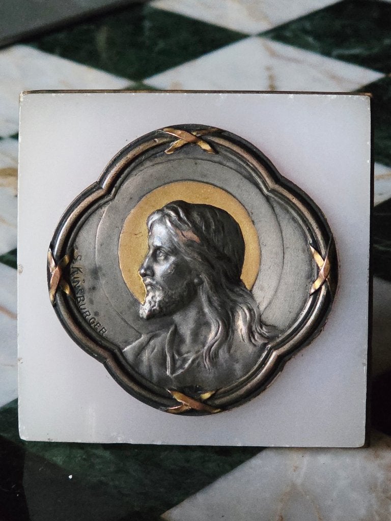 S.Kinsburger bronzen beeldje op onix, Antiek en Kunst, Antiek | Brons en Koper, Ophalen of Verzenden, Brons