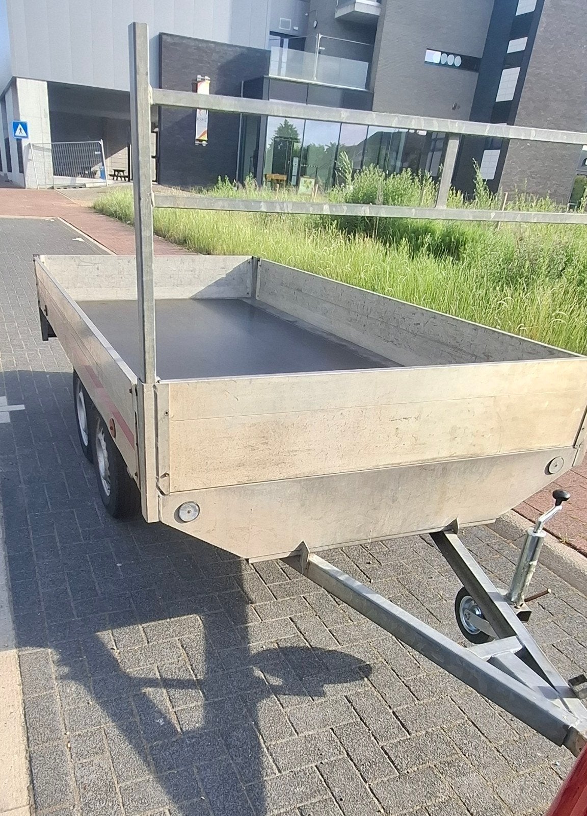 Aanhangwagen dubbelasser plateau 750kg ongeremd, Ophalen of Verzenden