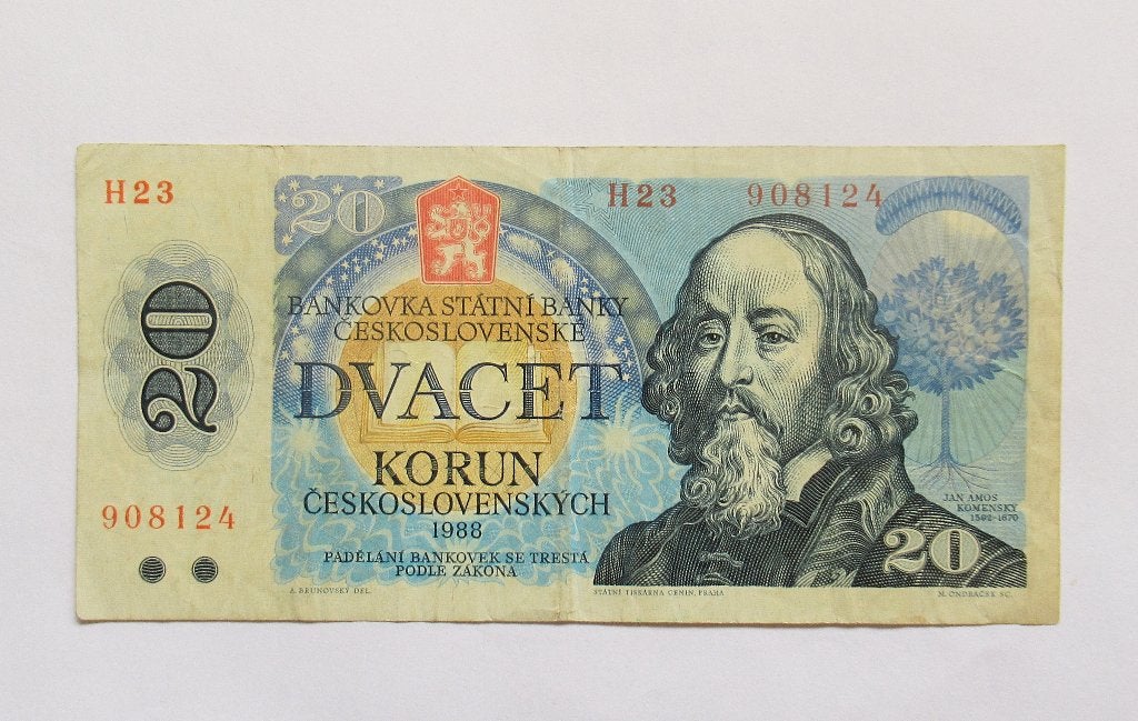 Tsjecho-Slowakije 20 Korun       1988, Verzenden