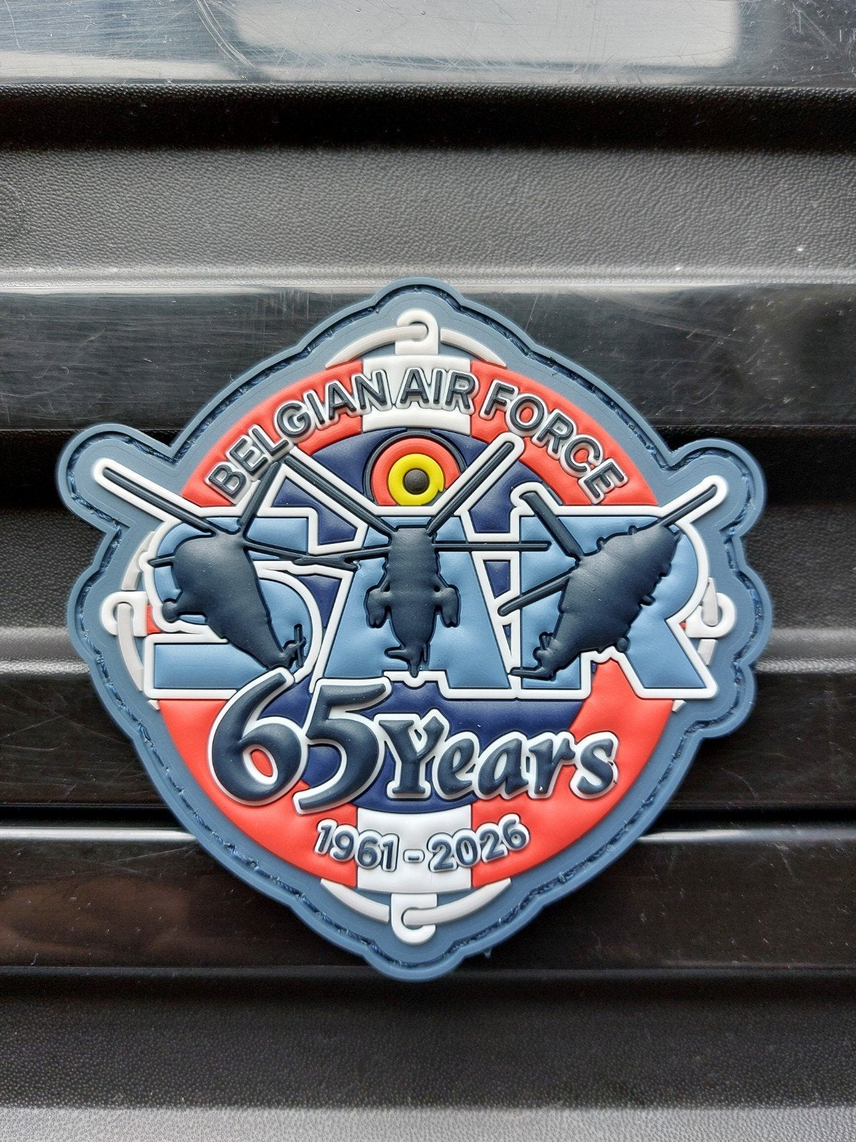 Patch Belgian Air Force 40 Squadron 65 years SAR, Verzamelen, Militaria | Algemeen, Verzenden, Luchtmacht, Embleem of Badge