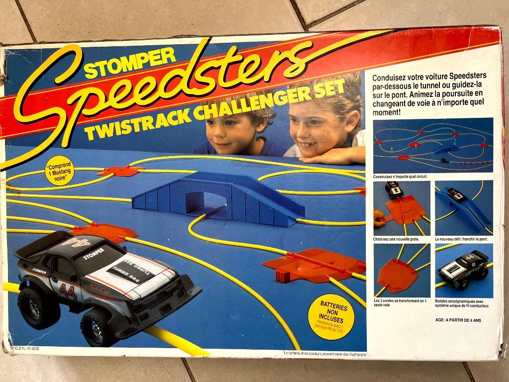 Circuit Schaper Stomper 1985 + Ford Mustang - 100% Complet, Enfants & Bébés, Autres marques, Électrique, Enlèvement, À monter soi-même
