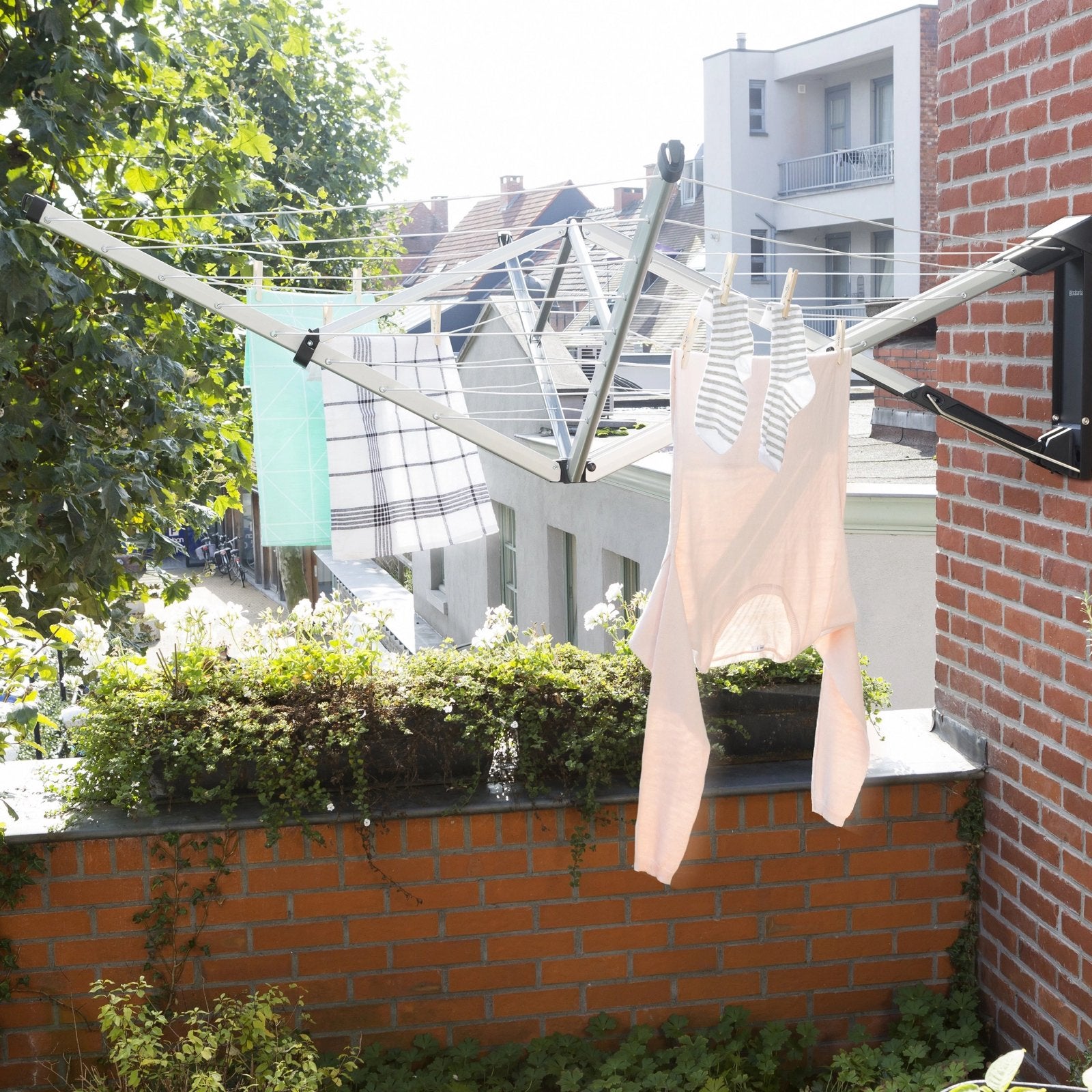 Brabantia droogmolen wallfix, Tuin en Terras, Ophalen, Gebruikt, Droogmolen