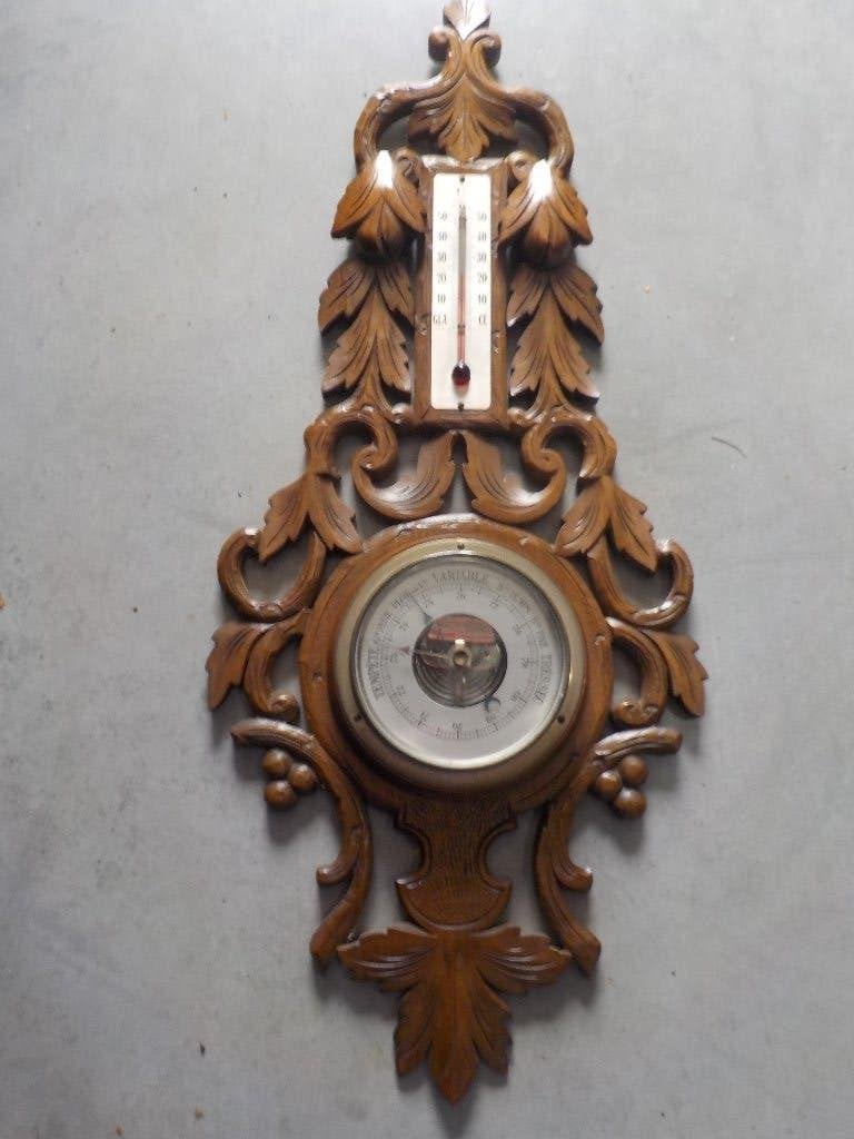 Antiek termometer / barometer, Ophalen, Barometer
