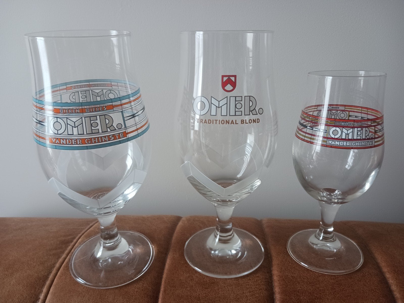 Verre Omer. 3 verres différents, Collections, Enlèvement ou Envoi