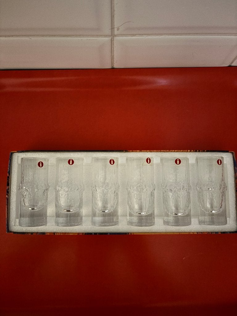 6 verres à liqueur Iittala Finland - Tapio Wirkkala, Enlèvement ou Envoi