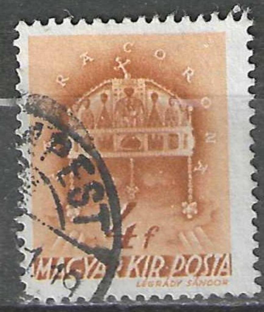 Hongarije 1939 - Yvert 526 - Stefanskroon - 4 fi. (ST), Postzegels en Munten, Postzegels | Europa | Hongarije, Verzenden, Gestempeld