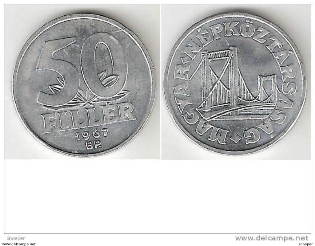hungary 50 filler 1967 km 574 xf+!!, Verzenden, Hongarije, Losse munt