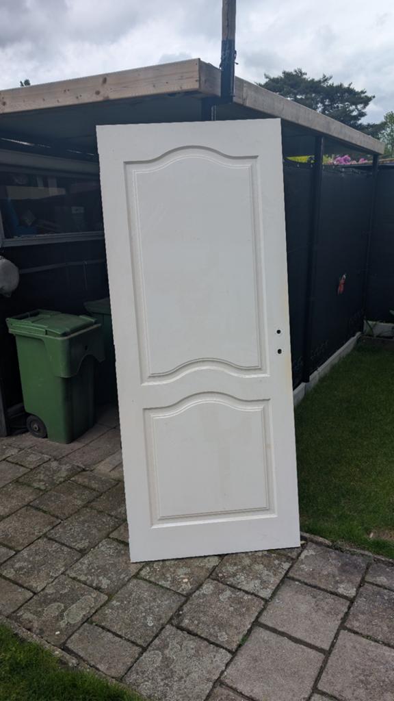 Witte Klassieke Stompe Binnendeur – 201,5 x 82,5 cm, Ophalen, Binnendeur