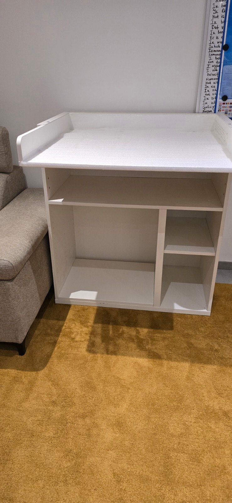 IKEA SMÅSTAD Meegroei Commode / Bureau – Wit, Ikea, 70 cm of meer, Ophalen of Verzenden, Zo goed als nieuw