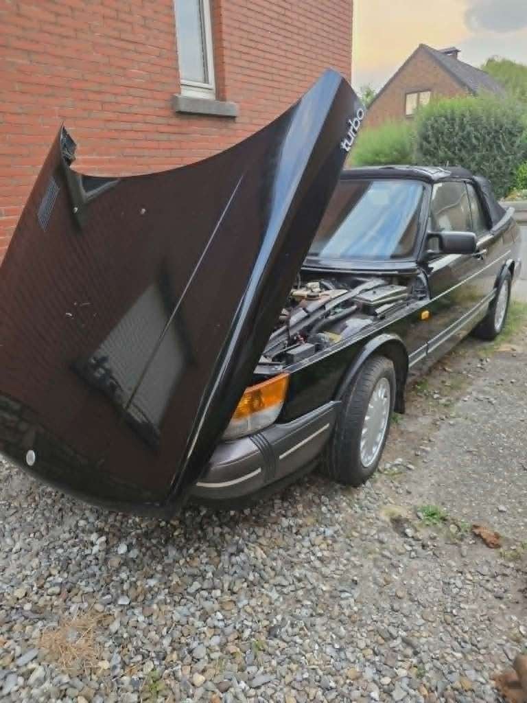 SAAB 900 TURBO 16S CABRIOLET 1989 - 149000 km - 175 pk, Auto's, Voorwielaandrijving, Zwart, 4 cilinders, Cabriolet