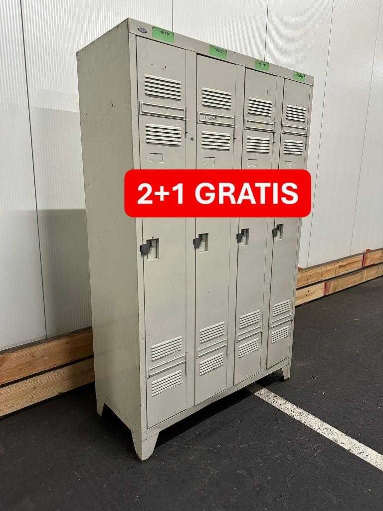 Metalen Lockers/Kluisjes(3 en 4-Deurs) - 2+1 GRATIS, Huis en Inrichting, Kasten | Lockerkasten, Ophalen, Gebruikt