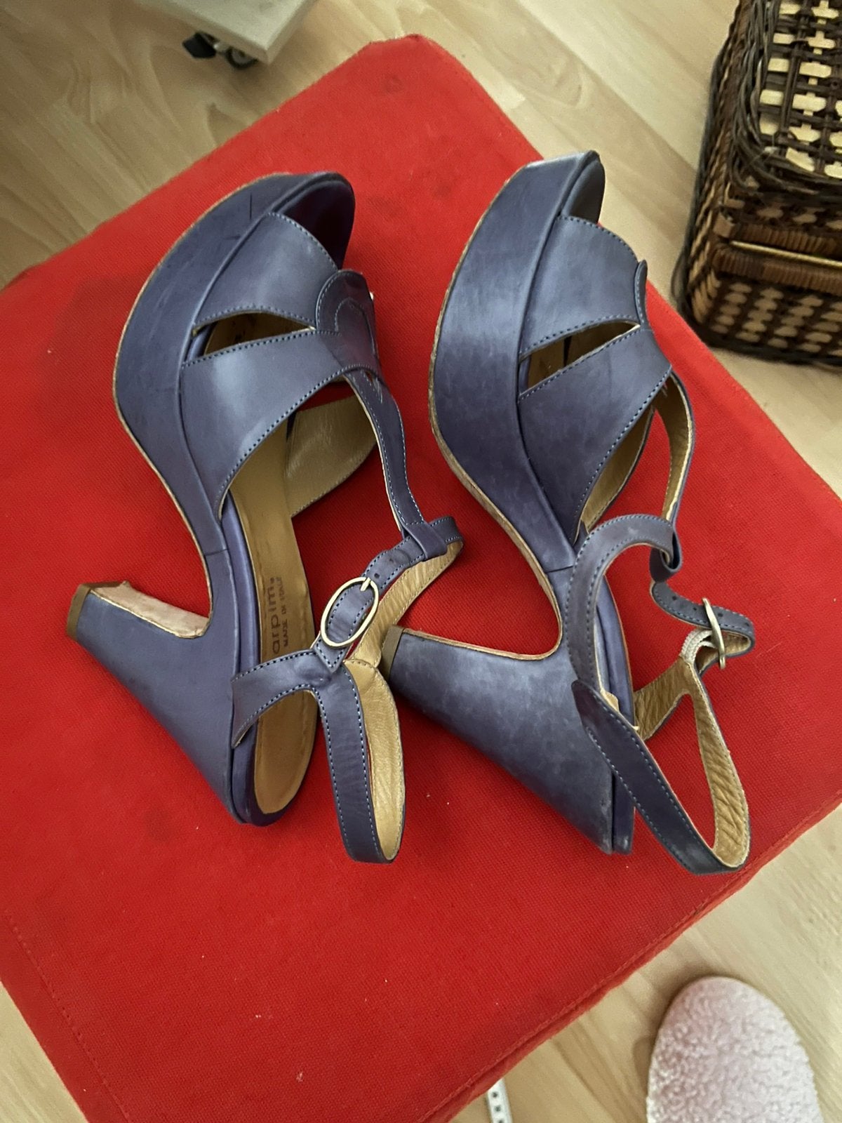 Escarpins en cuir de haute qualité de Scarpim, Enlèvement ou Envoi, Bleu, Escarpins