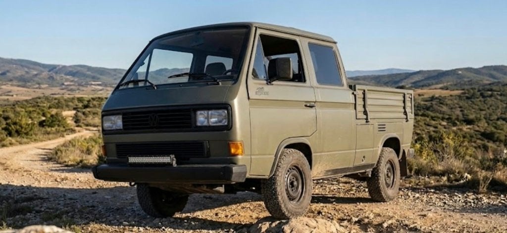 Volkswagen T3 89 DOKA SYNCRO TD WIELEN 16" 4X4 LEDER, Auto's, Leder, Diesel, Particulier, Transporter