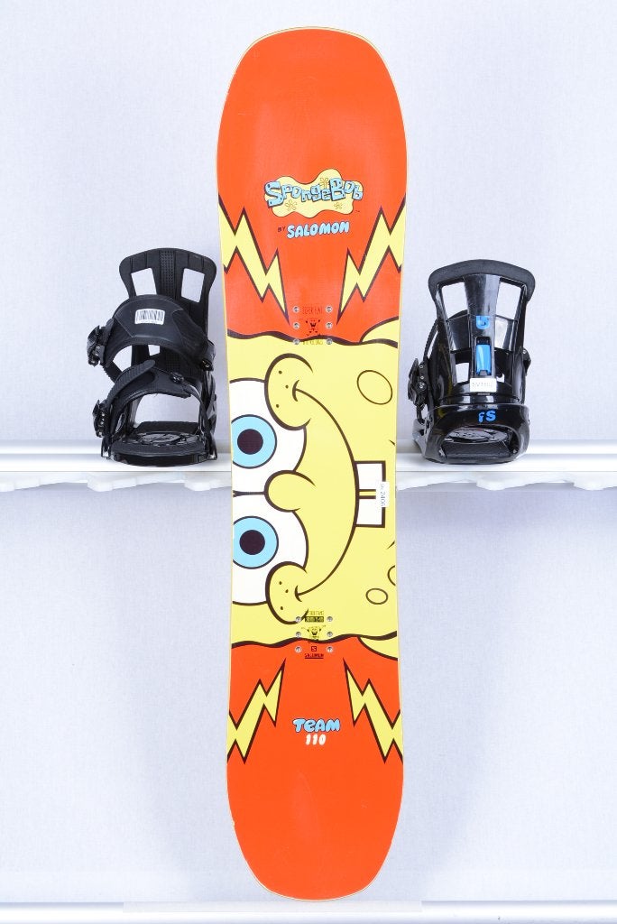 Snowboard 110 cm pour enfants SALOMON SPONGEBOB TEAM, SUPER, Sports & Fitness, Envoi, Utilisé, Planche