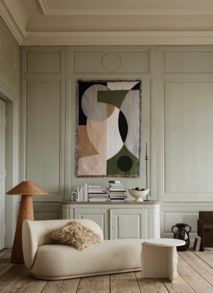 Ferm Living Rico Divan L - Wool Bouclé Natural, Ophalen, 150 tot 200 cm, 75 tot 100 cm, Zo goed als nieuw