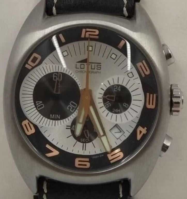 LOTUS heren horloge, Ophalen, Zo goed als nieuw, Polshorloge, Leer