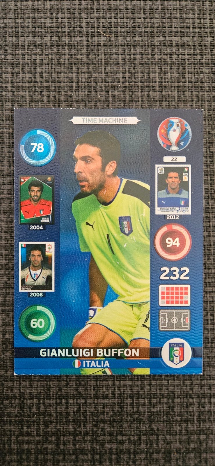 Panini Adrenalyn XL Euro 2016 - #22 Gianluigi Buffon Time Ma, Hobby en Vrije tijd, Stickers en Plaatjes, Ophalen of Verzenden