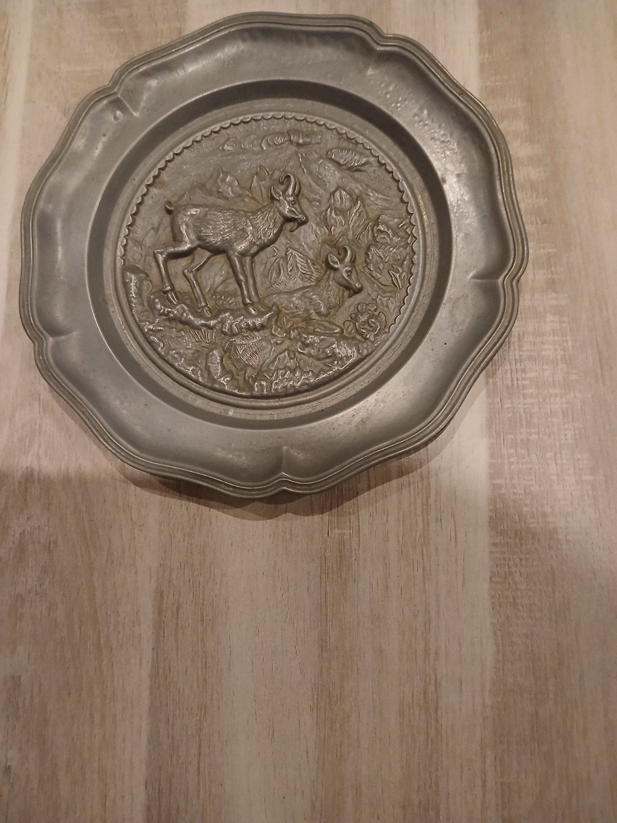 Bord met Herten, Antiek en Kunst, Ophalen of Verzenden
