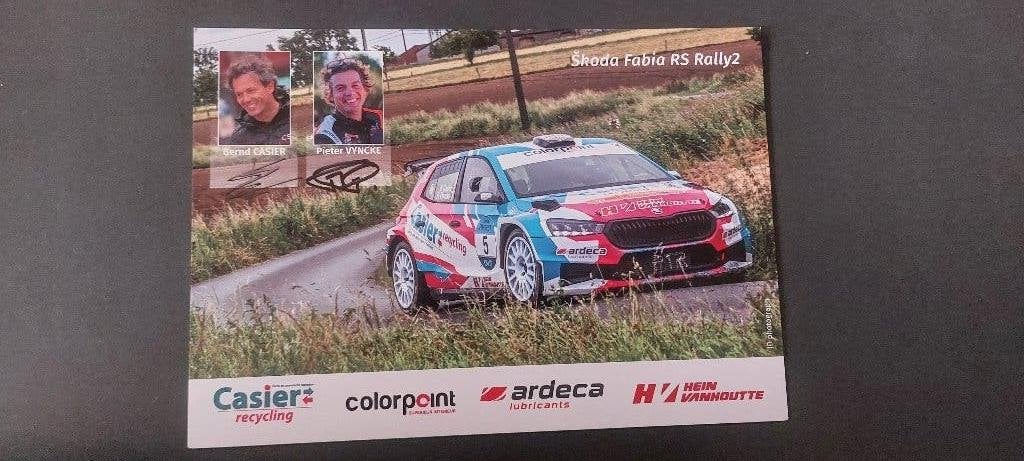 Handtekening rally Bernd Casier gesigneerd, Verzenden, Gebruikt, Gesigneerd