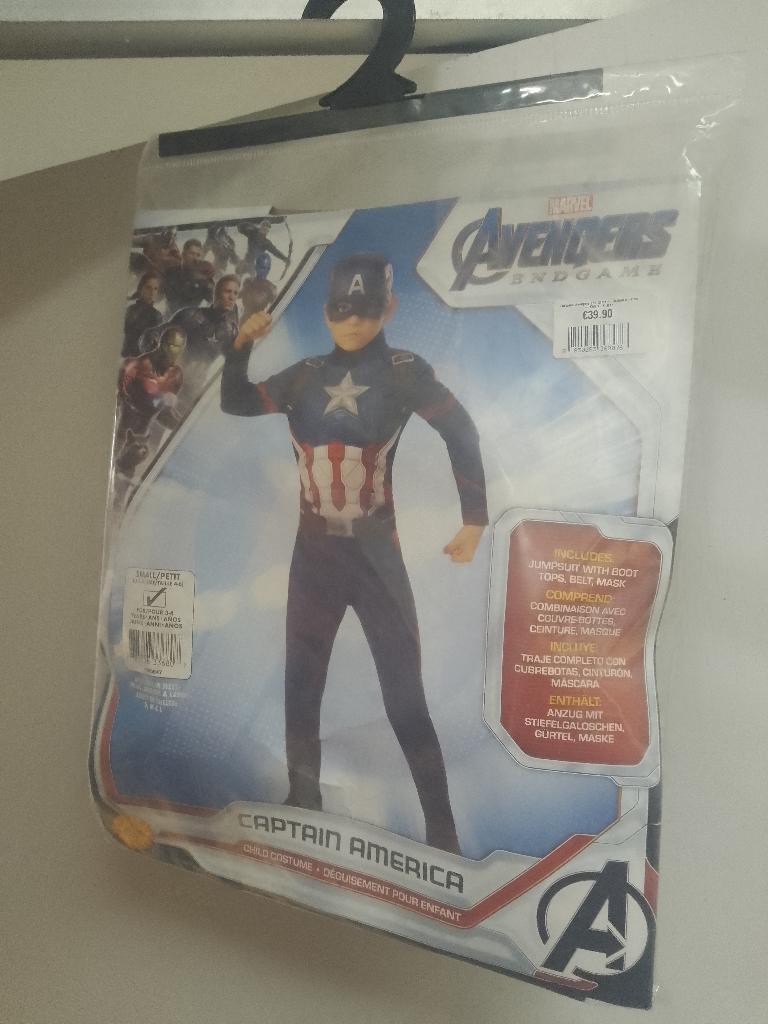 verkleedkostuum 3 a 4 jaar captain America marvel avengers, Kinderen en Baby's, Carnavalskleding en Verkleedspullen, Verzenden