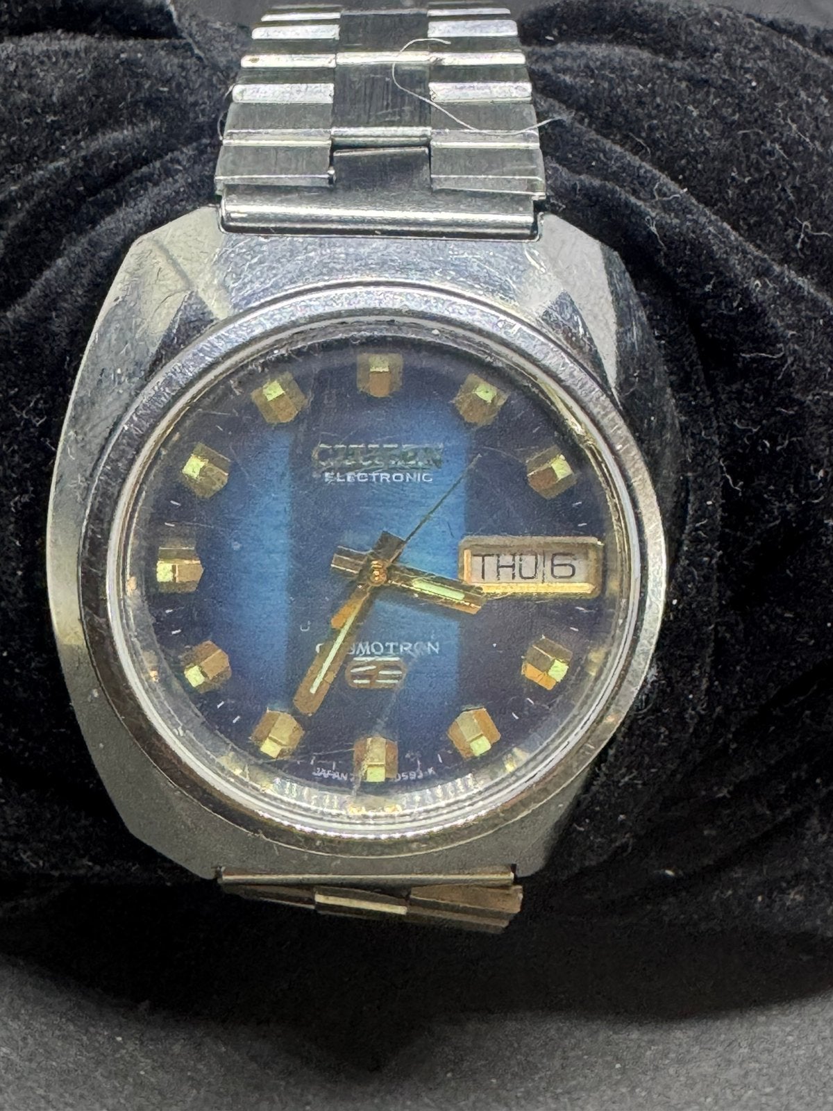Citizen Cosmotron Electronic Day-Date vintage, Handtassen en Accessoires, Horloges | Antiek, Ophalen of Verzenden