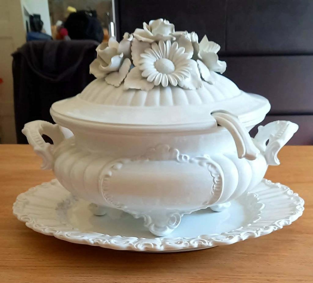 ENSEMBLE SOUPIERE + PLAT EN PORCELAINE - PARFAIT ETAT, Maison & Meubles, Vintage, Comme neuf, Enlèvement, Récipient(s)
