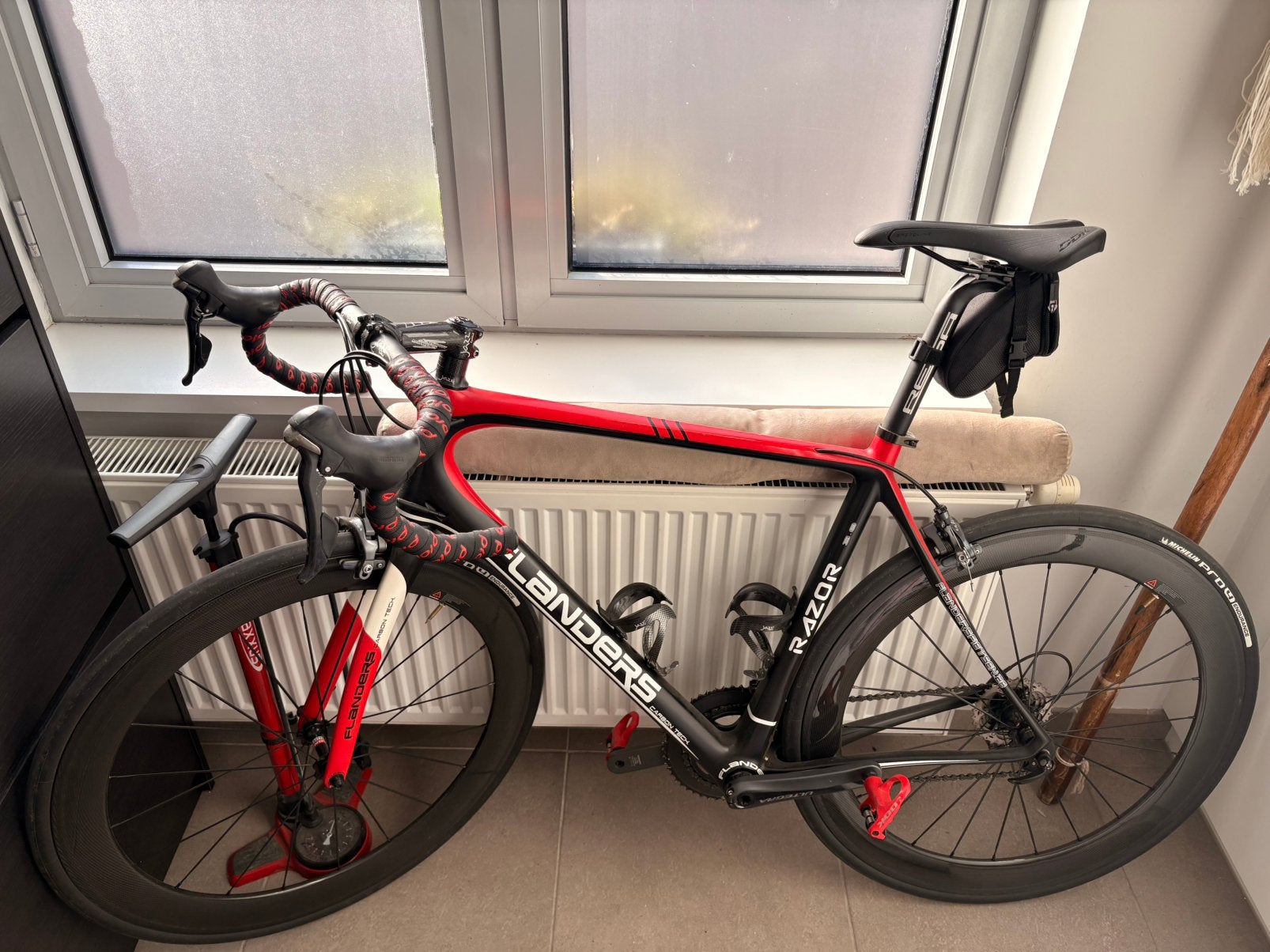 Flanders carbon koersfiets, Autres marques, Frein sur jante, Enlèvement ou Envoi, 57 à 61 cm