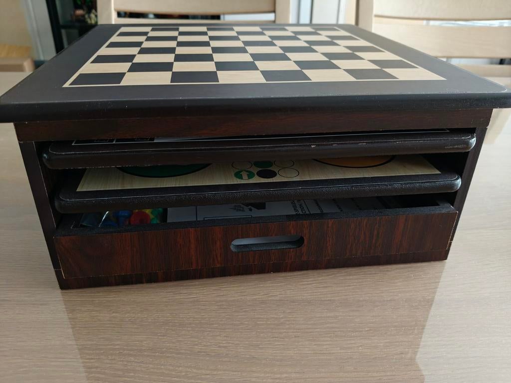 Houten set met gezelschapsspellen, Hobby en Vrije tijd, Gezelschapsspellen | Bordspellen, Ophalen
