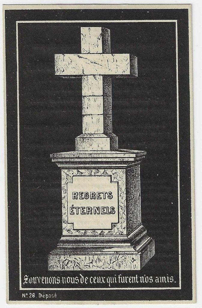 Marie-Joséphine Delcroix, Oeudeghien 1844 - Oeudeghien 1886, Ophalen of Verzenden, Bidprentje
