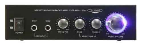 Stereo karaoke versterker Zwart 004-B, Audio, Tv en Foto, Karaoke-apparatuur, Ophalen of Verzenden, Nieuw