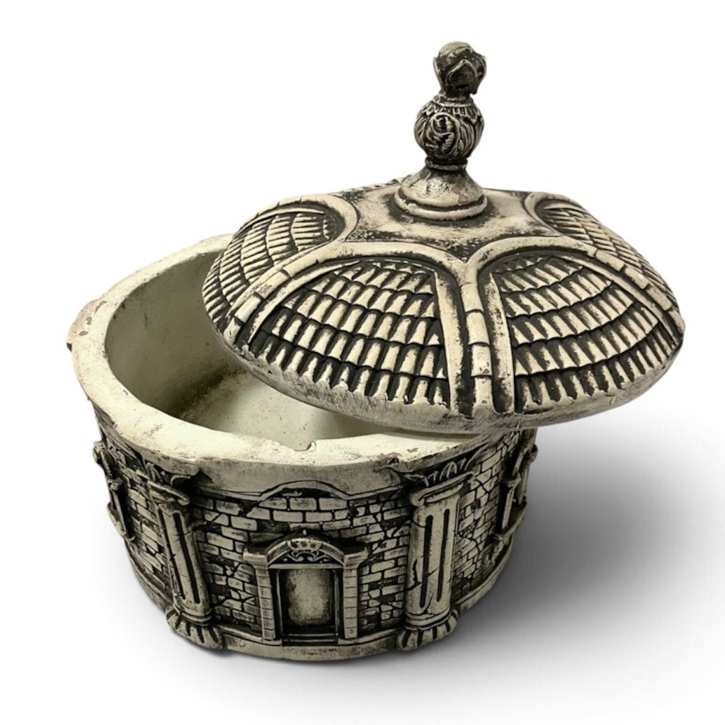 UNIEK: Vintage opbergpot of ronde doos van hars, Antiek en Kunst, Ophalen
