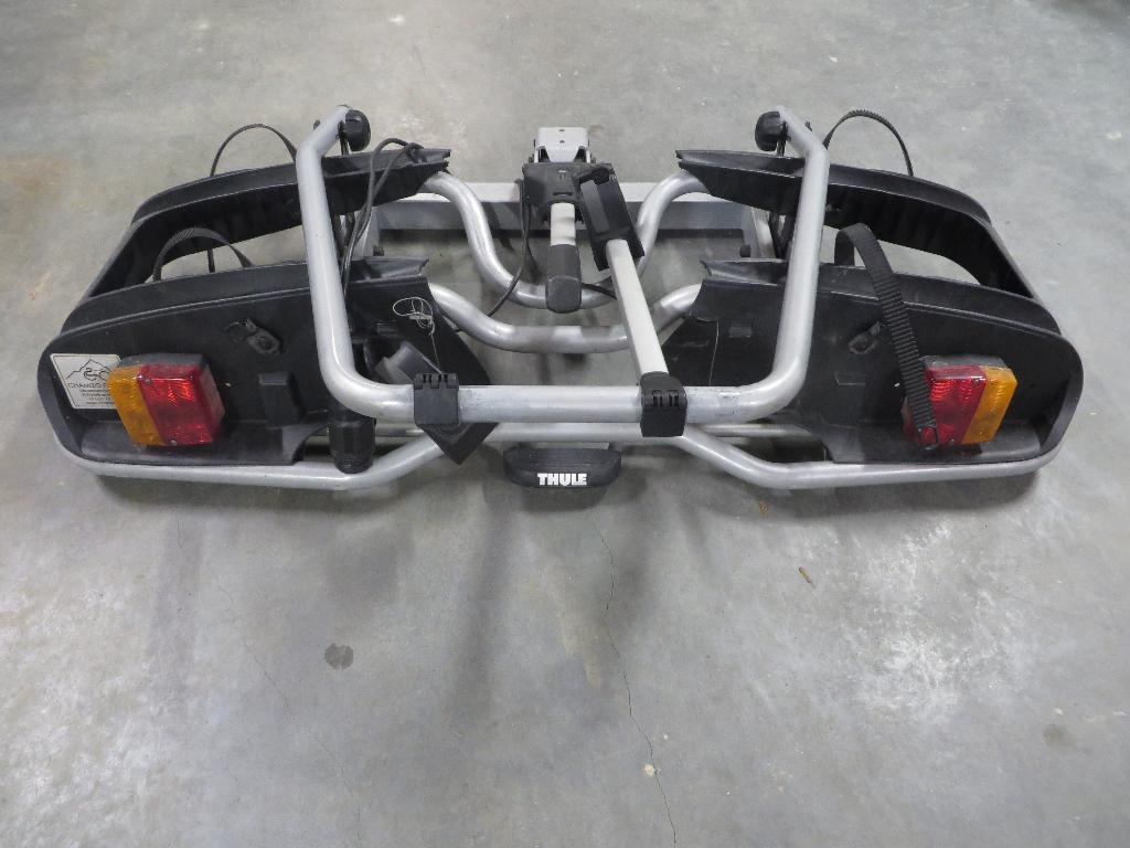 fietsendrager Thule EP916 voor 2 elektrische fietsen, Auto diversen, Fietsendragers, Ophalen, Gebruikt, 2 fietsen, Trekhaakdrager