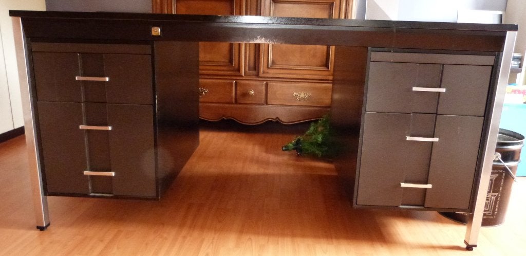 bureau, Ophalen, Gebruikt, Bruin, 140 cm