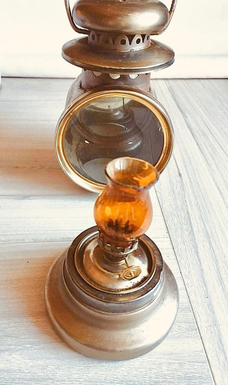 Oude Taco Flame Lantern, Ophalen, Zilver