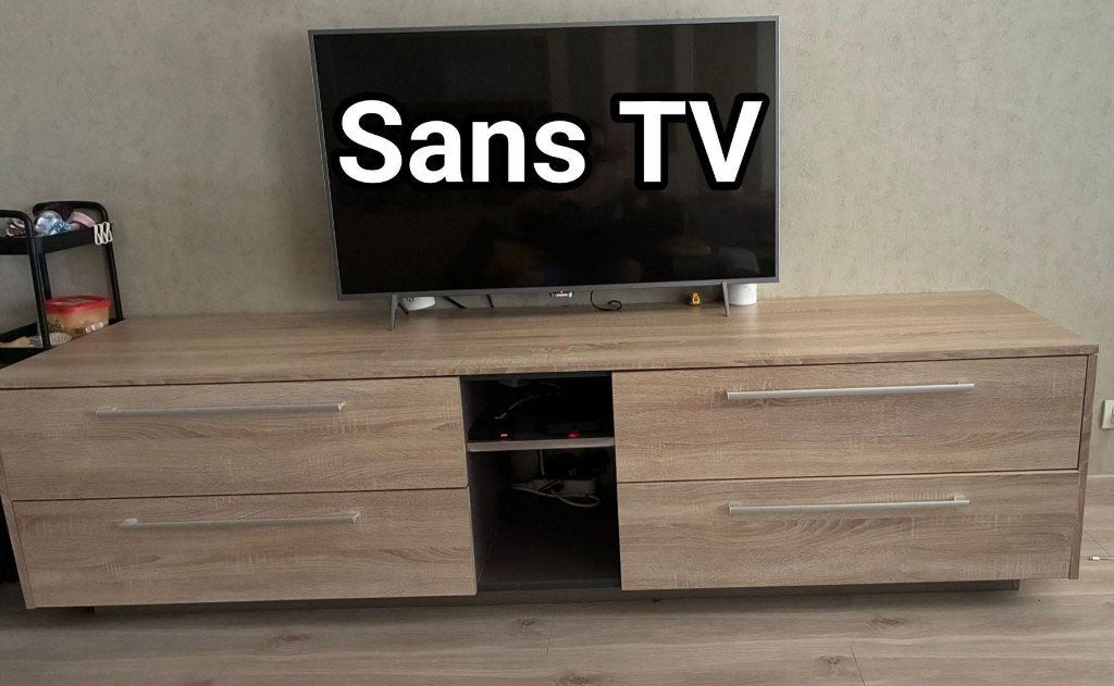 A SAISIR : meuble TV moderne, Ophalen, Overige materialen, Zo goed als nieuw, 200 cm of meer