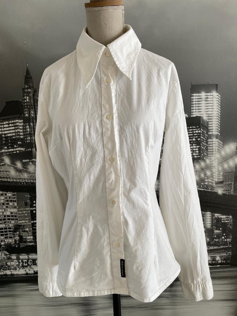 prachtige witte blouse Dolce & Gabbana - M, Vêtements | Femmes, Blouses & Tuniques, Comme neuf, Taille 38/40 (M), Blanc, Envoi