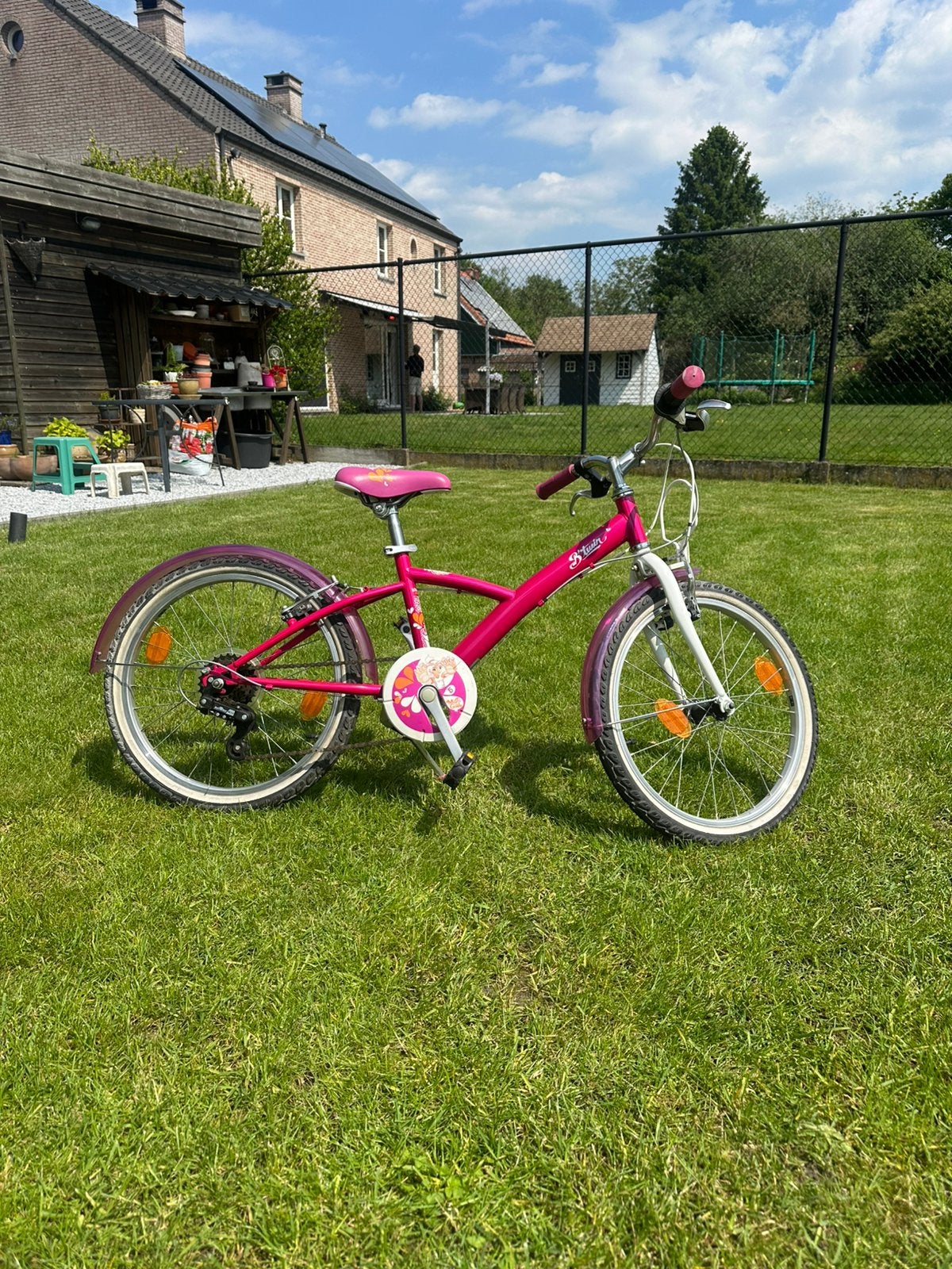 Roze kinderfiets 20 inch, Ophalen, Velgrem, Versnellingen, Zo goed als nieuw